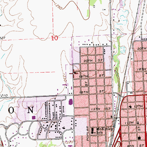 Topographic Map of Wellington Free Will Baptist Church, KS