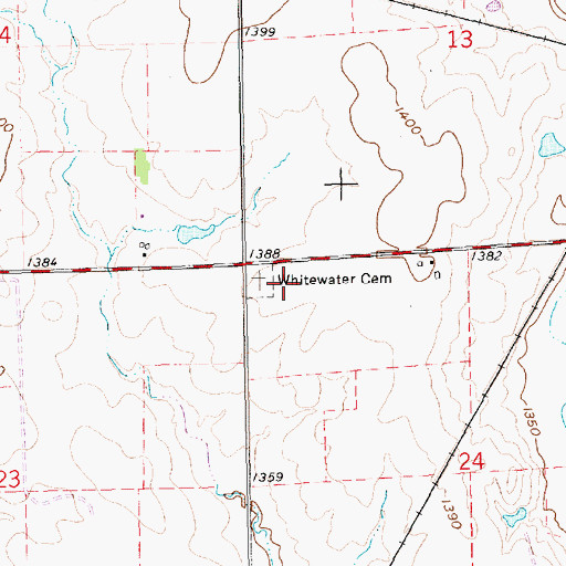 Topographic Map of Grace Baptist Church, KS