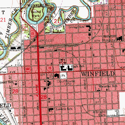 Topographic Map of Holy Name Catholic Church, KS