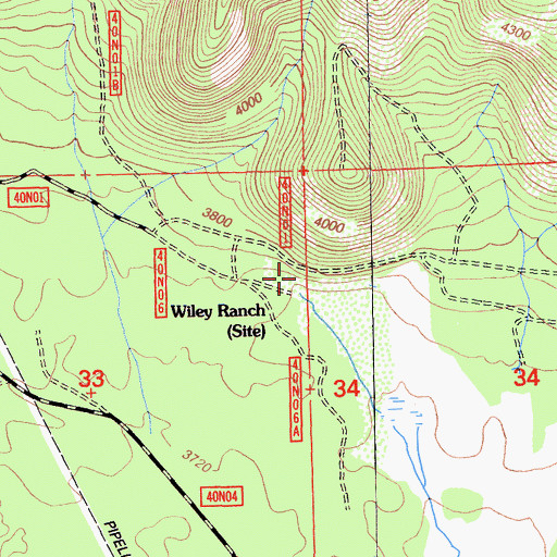 Topographic Map of Wiley Ranch Guard Station, CA