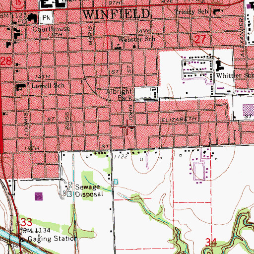 Topographic Map of Praise Cathedral Church of God, KS