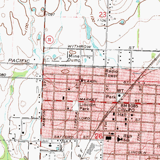 Topographic Map of Community Covenant Church, KS