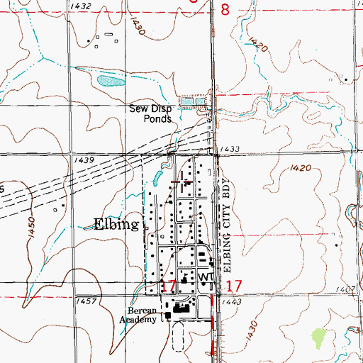 Topographic Map of Zion Mennonite Church, KS