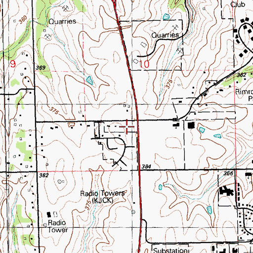 Topographic Map of Zion United Church of Christ, KS