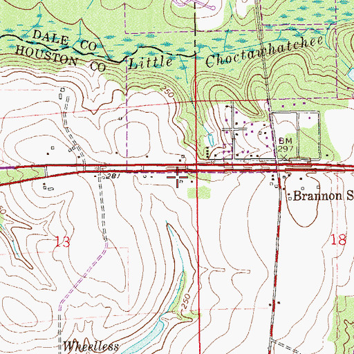 Topographic Map of Dothan Fire Department Station 8, AL