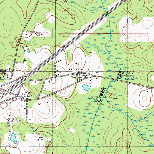 Topographic Map of Perdido Volunteer Fire Department, AL