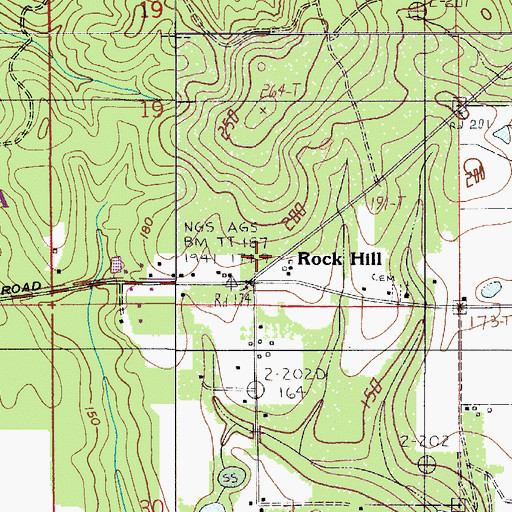 Topographic Map of Ridge Road Volunteer Fire Department, AL