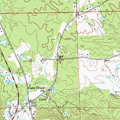 Topographic Map of Gap of The Mountain Fire and Rescue Station, AL