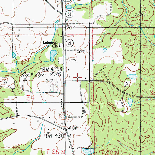 Topographic Map of Buyck Volunteer Fire Department Station 1, AL