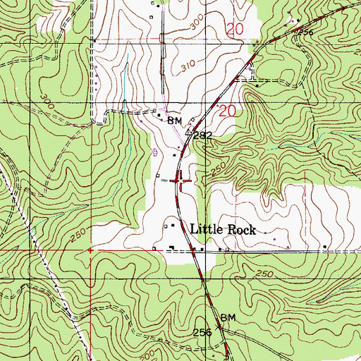 Topographic Map of Little Rock Volunteer Fire Department, AL