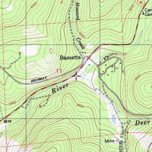 Topographic Map of William Creek, CA