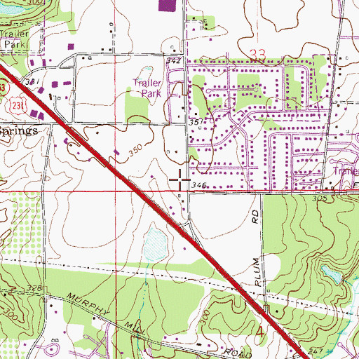 Topographic Map of Dothan Fire Department Station 6, AL