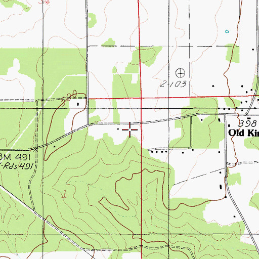 Topographic Map of Old Kingston Volunteer Fire Department, AL