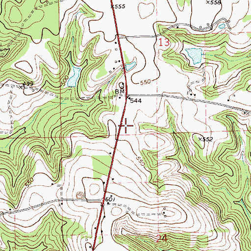 Topographic Map of Highland Home Volunteer Fire and Rescue, AL