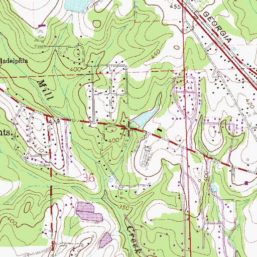 Topographic Map of Friendship Firefighters Association Station 2, AL