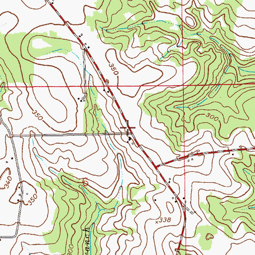 Topographic Map of Goodman Volunteer Fire Department, AL