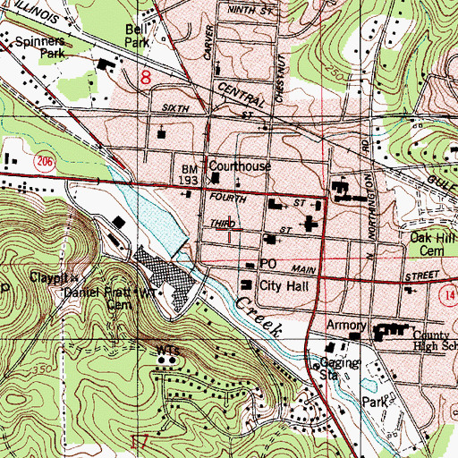 Topographic Map of Autauga County Rescue Squad, AL