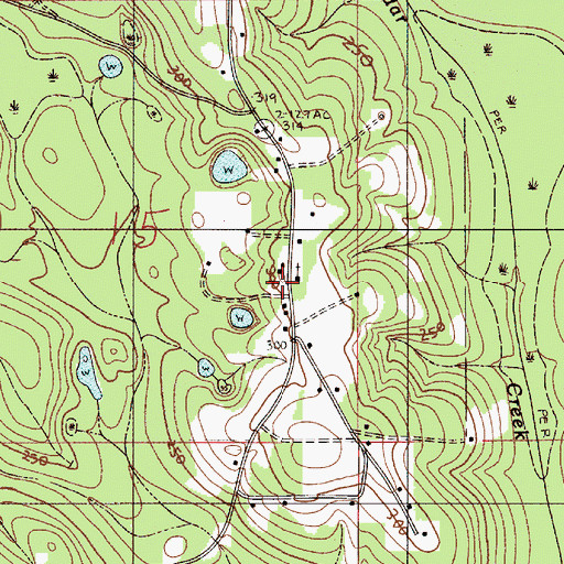 Topographic Map of Nymph Volunteer Fire Department, AL