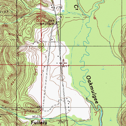 Topographic Map of East Perry Volunteer Fire Department, AL