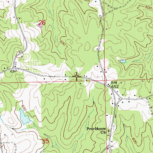 Topographic Map of East Chilton Volunteer Fire and Rescue, AL