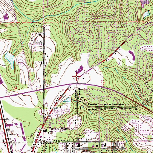 Topographic Map of Enterprise Fire Department Northside Station, AL