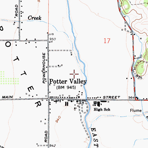 Topographic Map of Williams Creek, CA