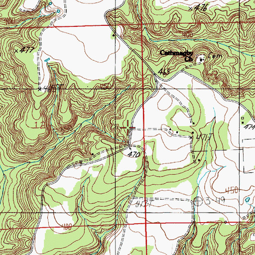 Topographic Map of Emerald Mountain Volunteer Fire Department, AL