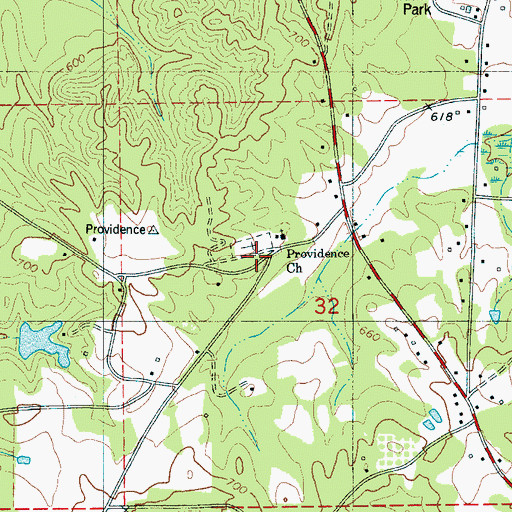 Topographic Map of North Chilton Fire and Rescue, AL