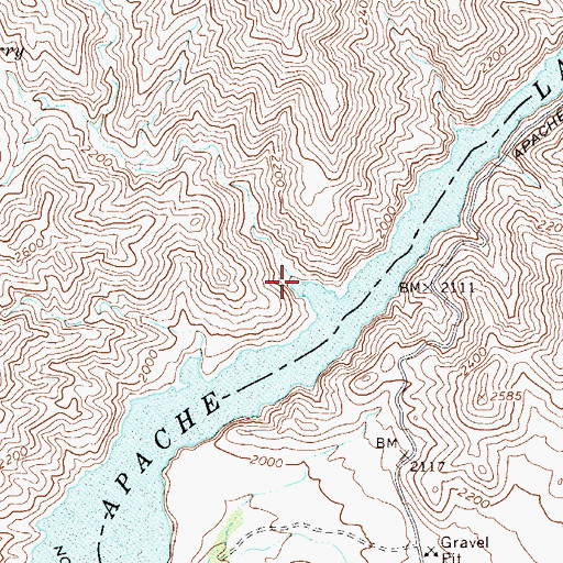 Topographic Map of Buckhorn Creek, AZ