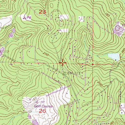 Topographic Map of Saraland Fire and Rescue Department Station 2, AL