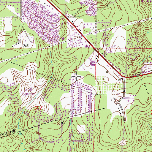 Topographic Map of Prichard Fire Department Station 3, AL