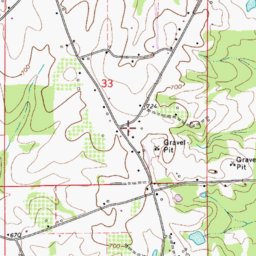 Topographic Map of Collins Chapel Fire and Rescue, AL