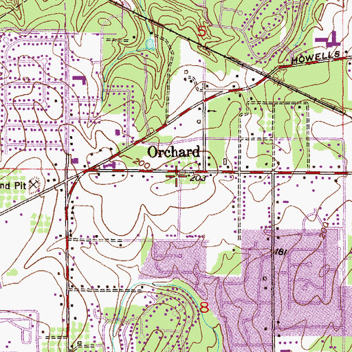 Topographic Map of Mobile Fire Rescue Department Lloyd J Freeman Fire Station, AL