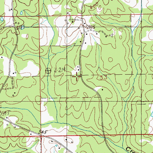 Topographic Map of Eclectic Volunteer Fire Department Station 2, AL