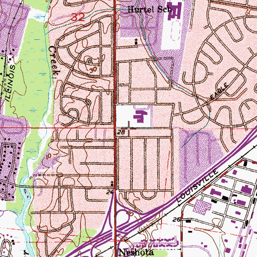Topographic Map of Mobile Fire Rescue Department Louis B Lathan Fire Station, AL