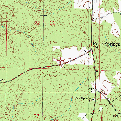 Topographic Map of Scott Mountain Volunteer Fire Department, AL
