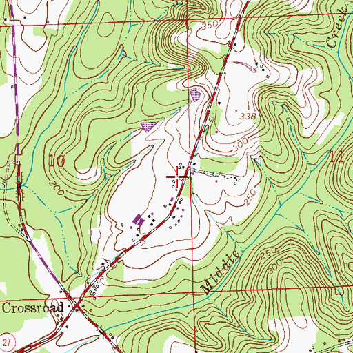 Topographic Map of Choctawhatchee Volunteer Fire Department, AL