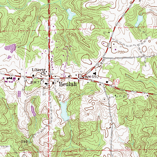 Topographic Map of Lee Chambers Fire Department Station 5, AL