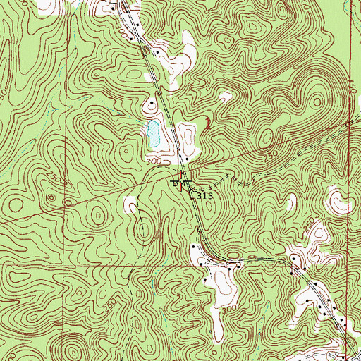 Topographic Map of Pleasant Hill Volunteer Fire Department, AL