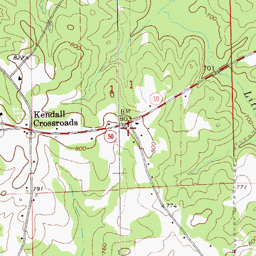 Topographic Map of West Chambers Volunteer Fire and Rescue, AL