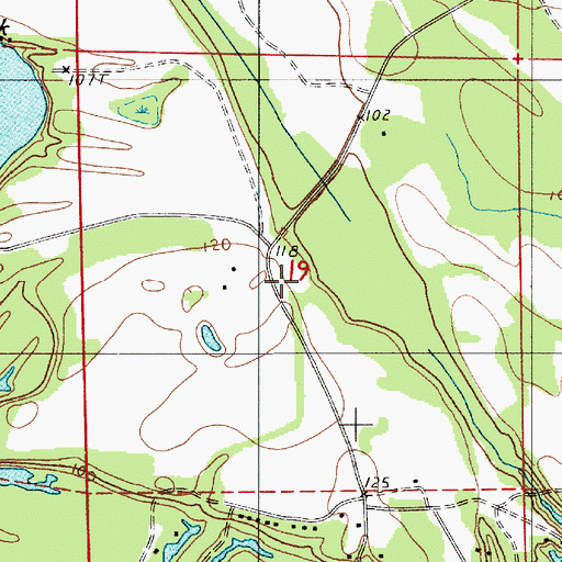 Topographic Map of River Oaks Volunteer Fire Department, AL