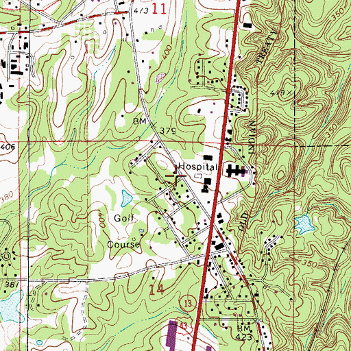 Topographic Map of Thomasville Fire Department Station 3, AL