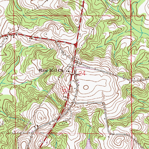 Topographic Map of Five Star Volunteer Fire Department, AL