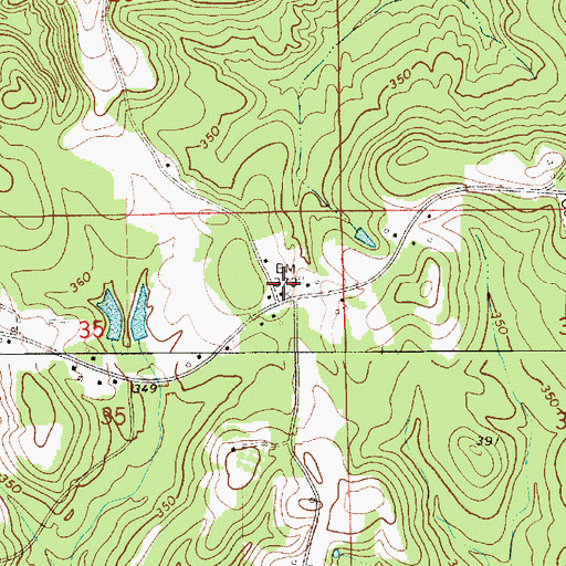 Topographic Map of Spring Hill Volunteer Fire Department, AL