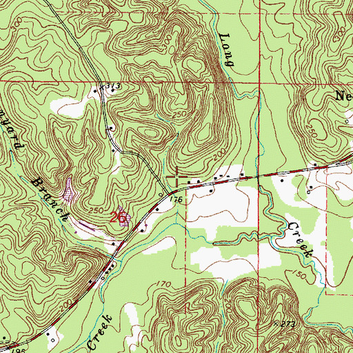 Topographic Map of Needham Volunteer Fire Department, AL