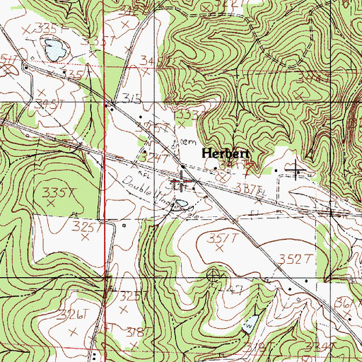 Topographic Map of Herbert Volunteer Fire Department, AL