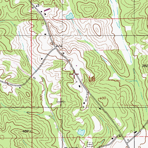 Topographic Map of North Perry Volunteer Fire Department, AL