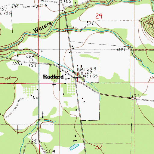 Topographic Map of Suttle Volunteer Fire Department, AL