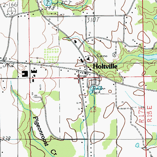 Topographic Map of Holtville - Slapout Fire and Rescue, AL