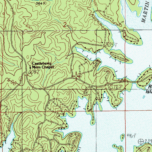Topographic Map of Real Island Volunteer Fire Department, AL